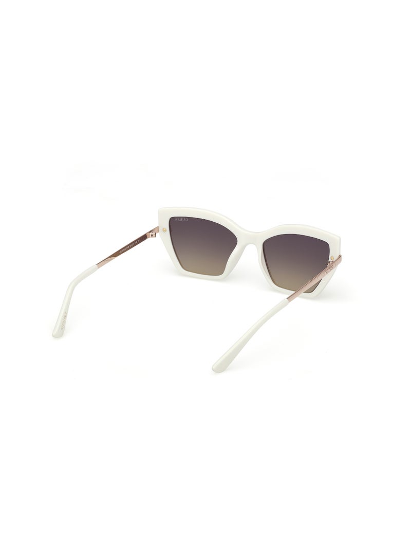 GUESS FULL RIM FEMALE RECTANGULAR BEIGE INJECTED SUNGLASSES - Image 5