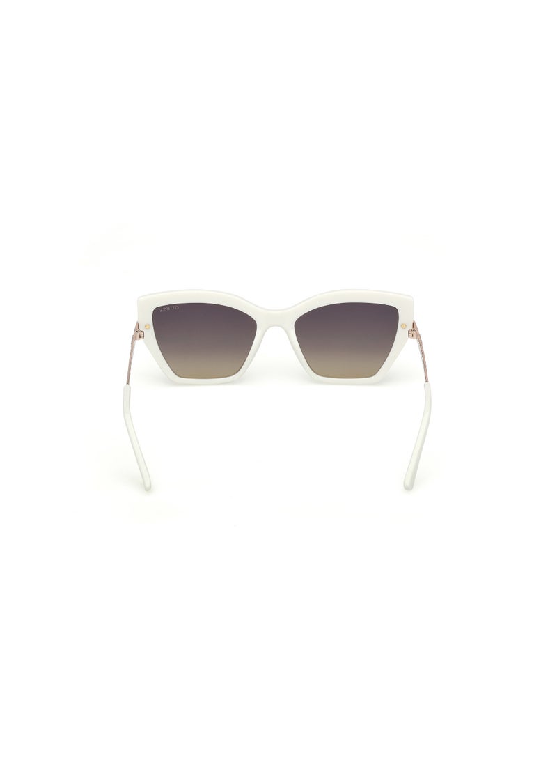 GUESS FULL RIM FEMALE RECTANGULAR BEIGE INJECTED SUNGLASSES - Image 4