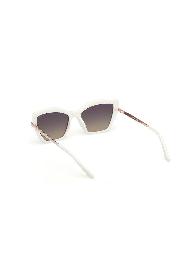 GUESS FULL RIM FEMALE RECTANGULAR BEIGE INJECTED SUNGLASSES - Image 3