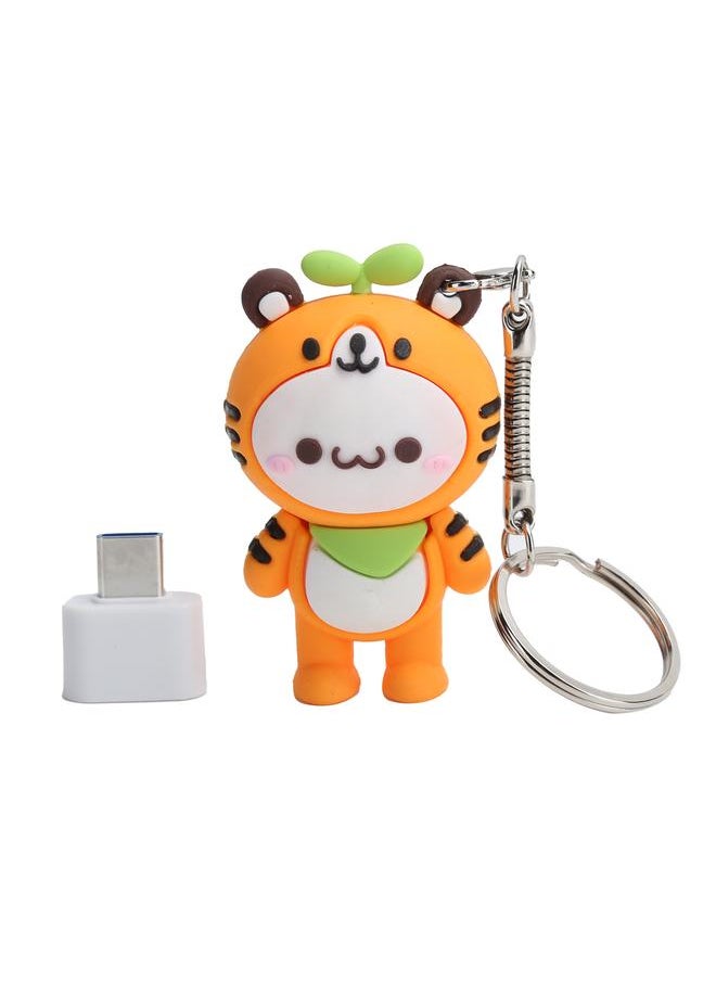 Thoraya upc01-01 Tiger Tuanzi USB flash drive 4g/8g/16g/32g/64g/128g USB2.0 storage disk type-c adapter 8GB  - Image 1