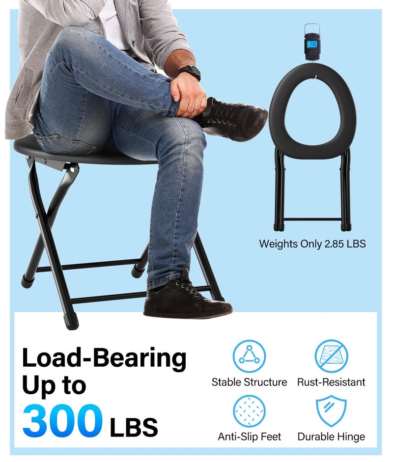 PAHTTO Portable Camping Toilet for Adults, Porta Potty for Camping with Removable Plastic Ring and 15 Disposable Toilet Bags, Folding Toilet for Camping, Hiking, Fishing, Road Trips, RV Travels, Emergency - Image 3