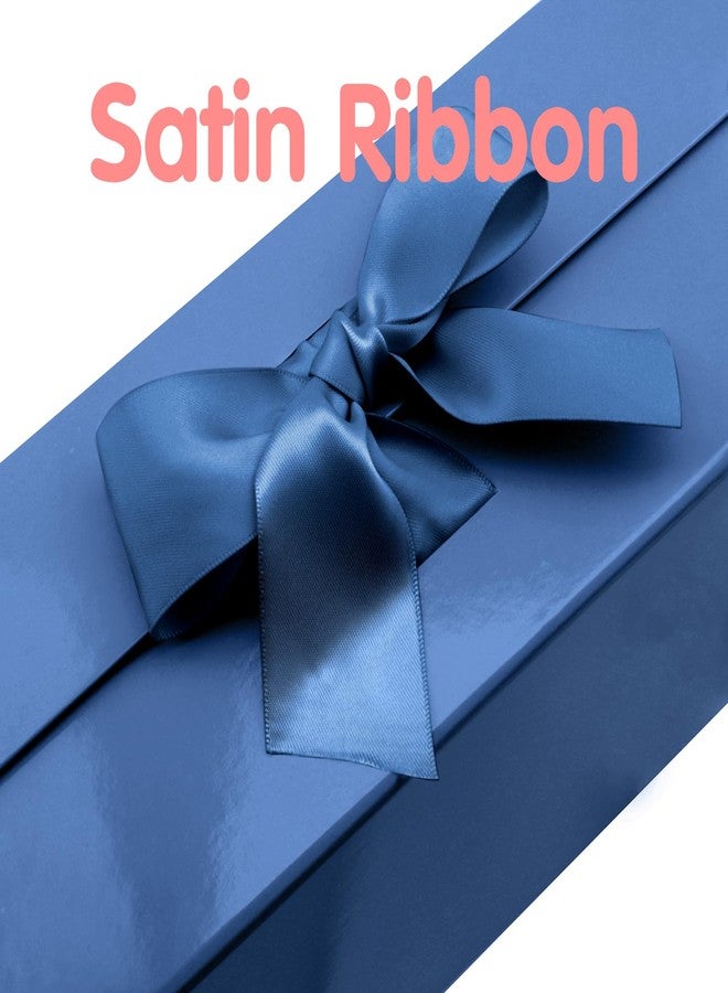 HAPPY POTATO Blue Reusable Magnetic Gift Box with Ribbon, 13.5x9x4.1 Inches, Bridesmaid Proposal Box, Magnetic Gift Box for presents (Glossy Blue) - Image 5