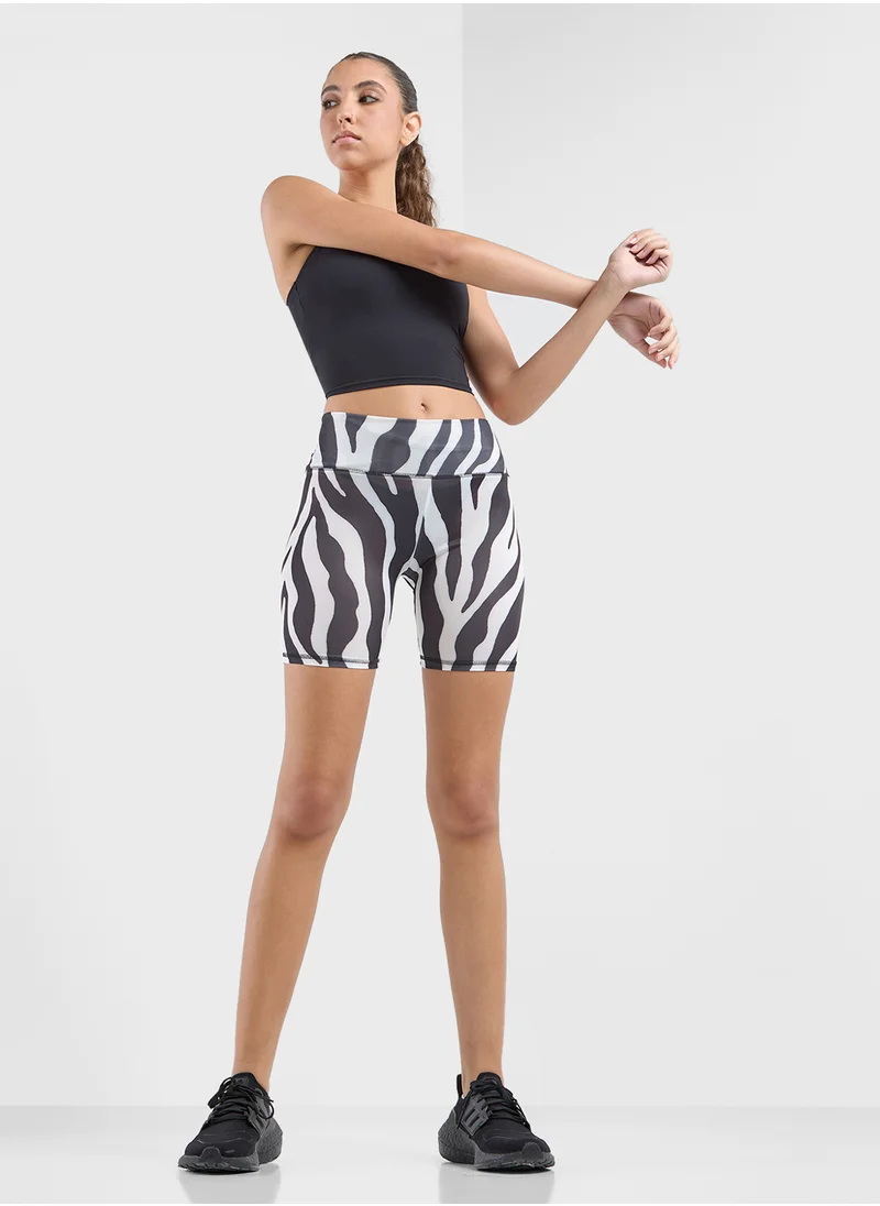 FRWD High Waist Animal Print Shorts