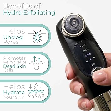 STYLPRO Hydro EXFOLIATOR Wireless Rechargeable Deep Pore Cleanser with Vacuum and Hydration Removes Dead Skin Clears Pores Boosts Hydration Removes Excess Oils and Makeup Residue - Image 5