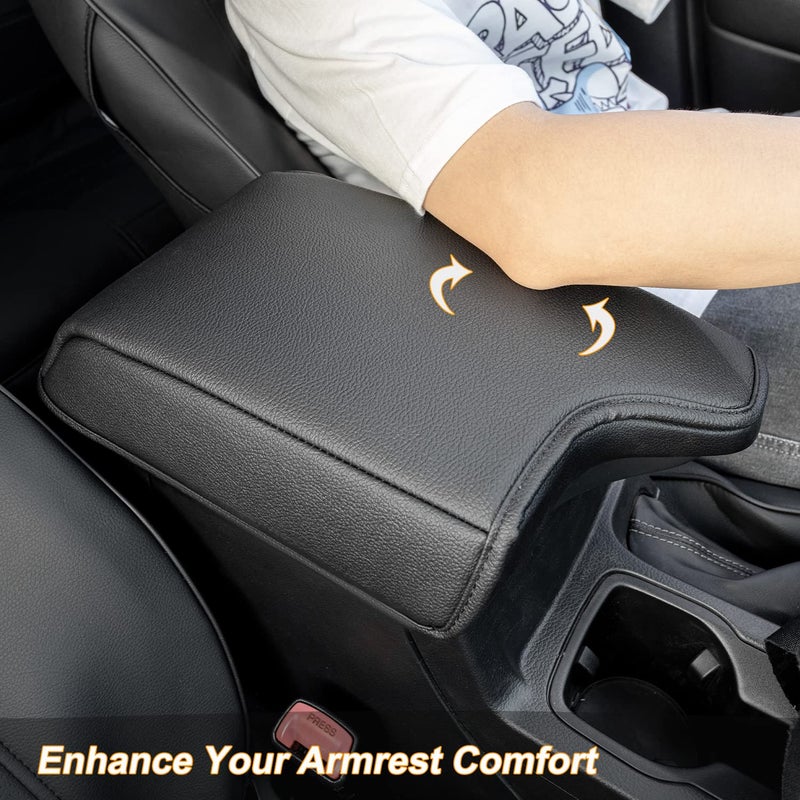 PIMCAR Center Console Cover Compatible with Ford Ranger 2019-2023 Armrest Cushion Custom PU Leather Protector Interior Accessories Black(Not for 2023 Ranger XL/Raptor/Wildtrak) - Image 5