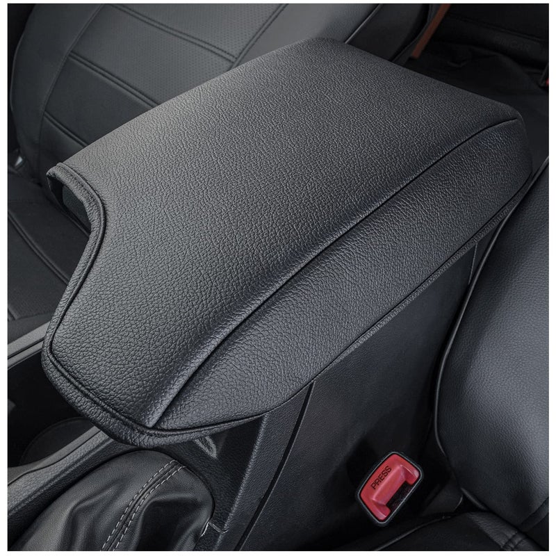PIMCAR Center Console Cover Compatible with Ford Ranger 2019-2023 Armrest Cushion Custom PU Leather Protector Interior Accessories Black(Not for 2023 Ranger XL/Raptor/Wildtrak) - Image 1