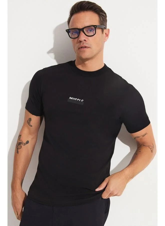 جون June Men Printed T-Shirt Black