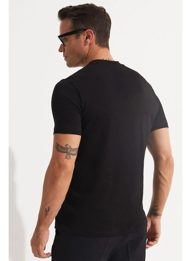 جون June Men Printed T-Shirt Black