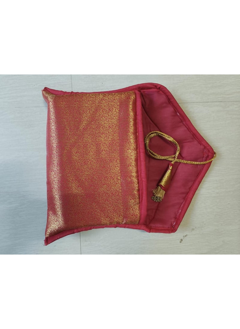 Sai Mauli Creation Shirdi Sai Mauli Creation Shirdi Beautiful Sai CharitraHoly Book Cover Silk Cloth Cover Red Silk  - Image 3