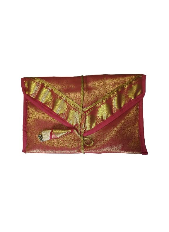 Sai Mauli Creation Shirdi Sai Mauli Creation Shirdi Beautiful Sai CharitraHoly Book Cover Silk Cloth Cover Red Silk  - Image 1