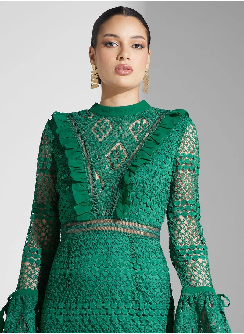 True Decadence High Neck Tiered Dress