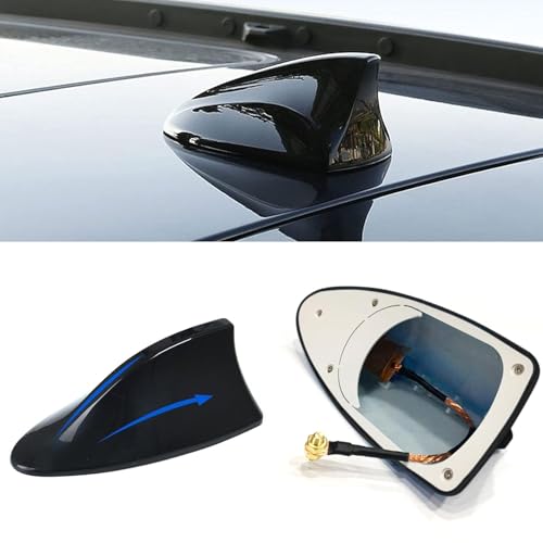 ijuicy 1 PC Shark Fin Antenna Cover for Car, Car Antenna Topper, Vehicle Shark Fin Shape Cover with Adhesive Tape, Universal Car Accessories for Most Cars, SUVs, Vans (Black) - Image 1