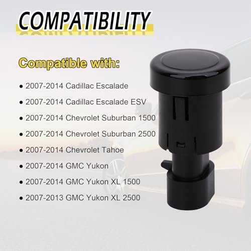 Vurkcy Car Rear Hatch Button Back Liftgate Window Glass Release Switch Compatible with 2007-2014 Chevrolet Tahoe/Chevy Suburban 1500 2500/Cadillac Escalade/GMC Yukon Replacement OEM 22863048 15798062 - Image 2