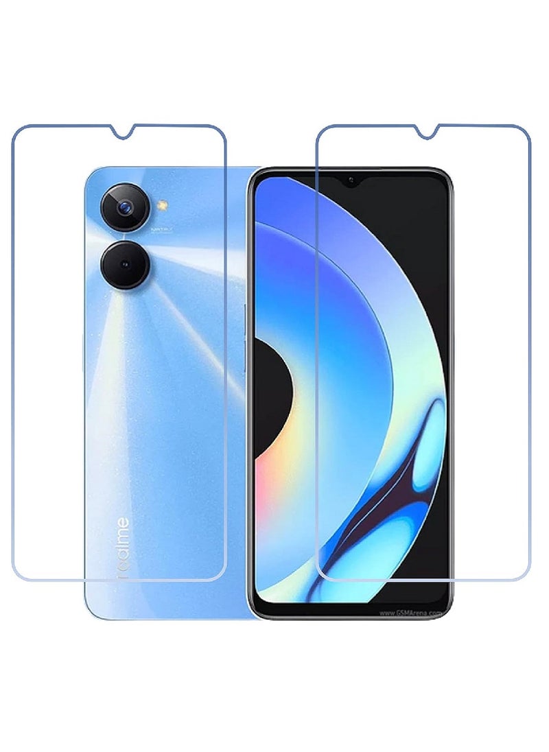 Super 2 Pieces Tempered Glass Screen Protector Clear Designed For Realme 10s  Full Screen Coverage And Bubble Free - Image 1