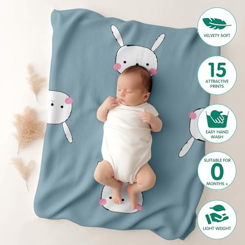 1ST STEP All Season Baby Blanket (Rabbit, 100 X 140 cms) - Image 3