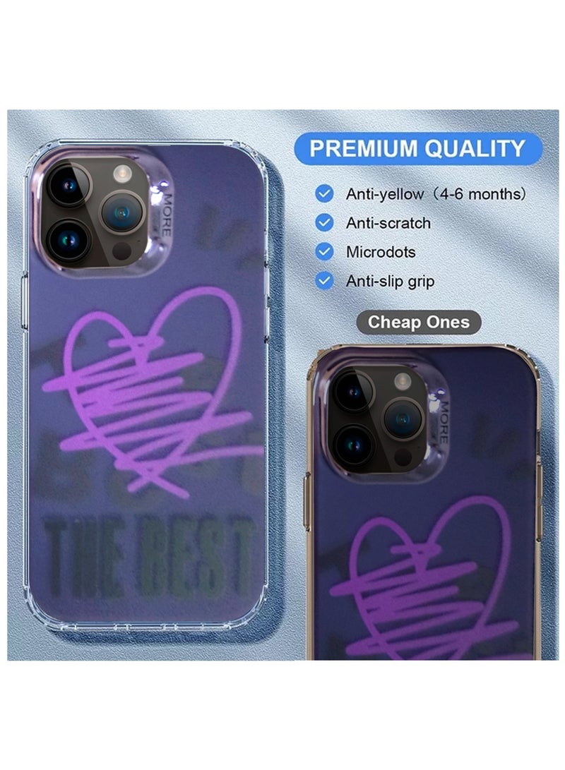 Wtech More Series Colorful Design Protective Case Cover For Apple iPhone 15 Pro Max 2023 Purple/Metallic - Image 3