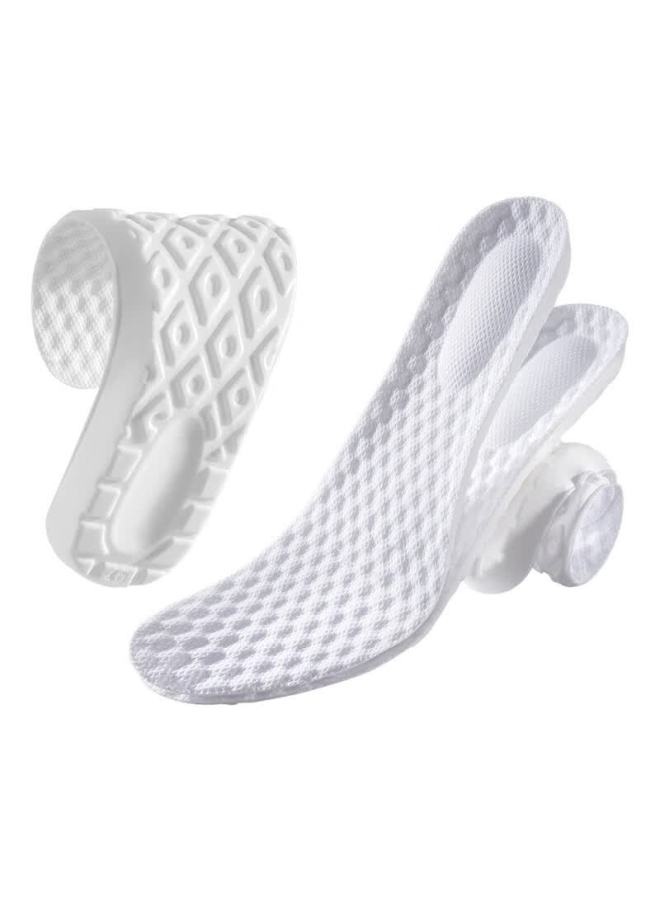 Iqgd Men's Latex Soft Cushioning Insoles Women's Shock Absorption Military Training Essential 5016 Single Pair - White 39-40