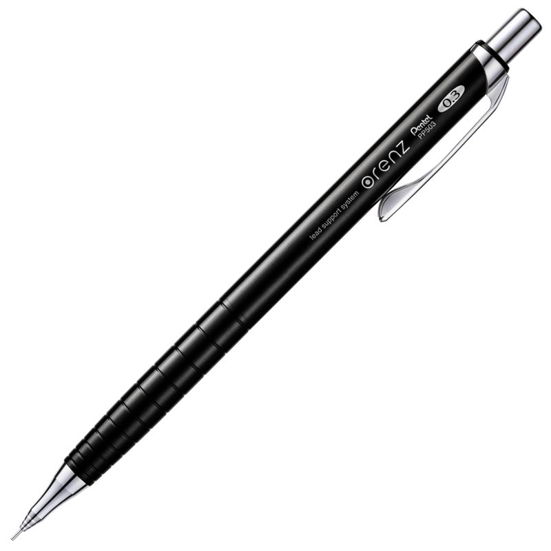 Pentel Mechanical Pencil Orenz 0.3mm, Black Body (XPP503-A) - Image 1