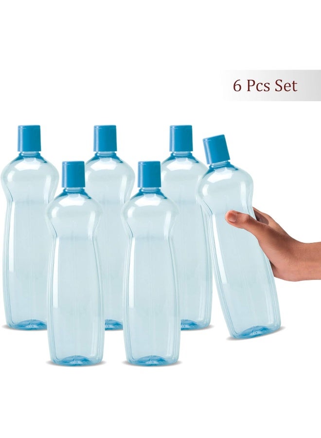 Milton زجاجة مياه باسيفيك مع غطاء قابلة لإعادة الاستخدام مضادة للتسرب 34 أونصة مجموعة من 6 عبوات زرقاء، بلاستيك كبير مثالي للدراجات، التخييم، المشي، الصالة الرياضية، اليوغا، السفر، في الهواء الطلق، رائعة للعصائر والحليب - Image 3