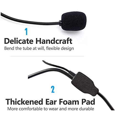 VOVIGGOL 2Pcs Microphone Headset Mic, Flexible Wired Boom for Voice Amplifier, 3.5mm Connector Jack Headset Microphone for Singing, Speaking, Teachers, Coaches, Presentations, Seniors and More - Image 5