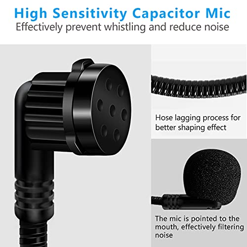VOVIGGOL 2Pcs Microphone Headset Mic, Flexible Wired Boom for Voice Amplifier, 3.5mm Connector Jack Headset Microphone for Singing, Speaking, Teachers, Coaches, Presentations, Seniors and More - Image 4