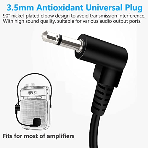 VOVIGGOL 2Pcs Microphone Headset Mic, Flexible Wired Boom for Voice Amplifier, 3.5mm Connector Jack Headset Microphone for Singing, Speaking, Teachers, Coaches, Presentations, Seniors and More - Image 3