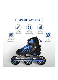 ENDLESS  EL1031 Inline Adjustable Skates Small Size 29 EUR (UK 11.5) - 33 EUR (UK 2) for 3 to 6 Years |Aluminium Chassis and 100 mm PU Three Wheels | With ABEC 9 Bearings | Indoor and Outdoor  - Image 3