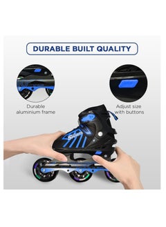 ENDLESS  EL1031 Inline Adjustable Skates Small Size 29 EUR (UK 11.5) - 33 EUR (UK 2) for 3 to 6 Years |Aluminium Chassis and 100 mm PU Three Wheels | With ABEC 9 Bearings | Indoor and Outdoor  - Image 4