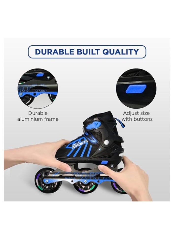 ENDLESS  EL1031 Inline Adjustable Skates Small Size 29 EUR (UK 11.5) - 33 EUR (UK 2) for 3 to 6 Years |Aluminium Chassis and 100 mm PU Three Wheels | With ABEC 9 Bearings | Indoor and Outdoor  - Image 4