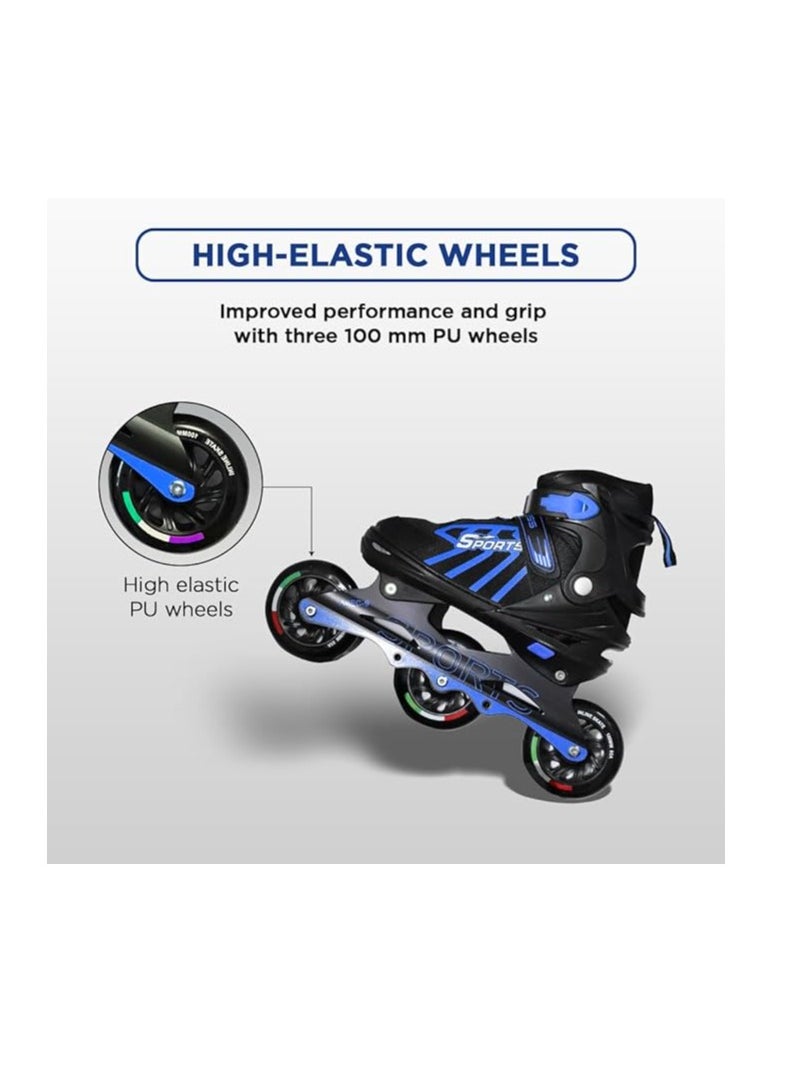 ENDLESS  EL1031 Inline Adjustable Skates Small Size 29 EUR (UK 11.5) - 33 EUR (UK 2) for 3 to 6 Years |Aluminium Chassis and 100 mm PU Three Wheels | With ABEC 9 Bearings | Indoor and Outdoor  - Image 5