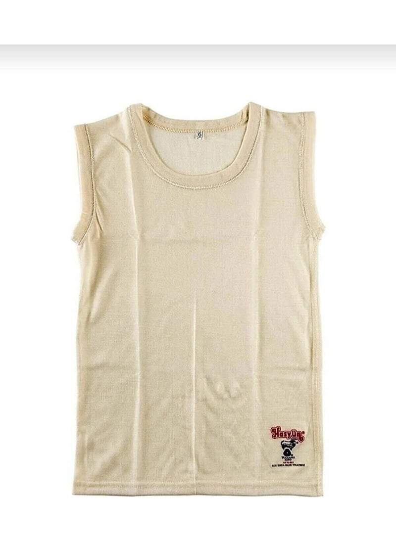 Hasyün 520 Children's Thermal Sweat Absorbent Sleeveless Thin Wool Undershirt 2 Pieces  - Image 3