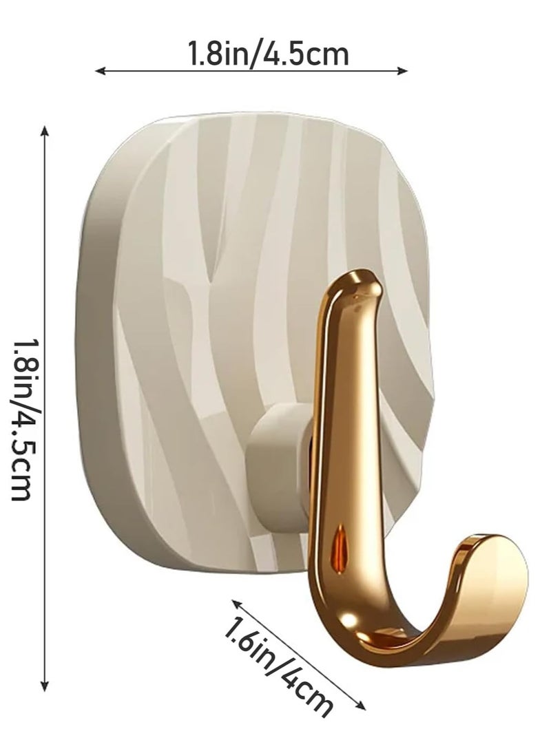 رايتشر خطافات لاصقة لتعليق المناشف والحمام وخطافات حائط شديدة التحمل وخطافات معاطف وتعليقات حائط مقاومة للماء لتعليق المعاطف والقبعات ورفوف المناشف والروب على الحائط - للحمام وغرفة النوم، عبوة من 4 قطع - Image 5