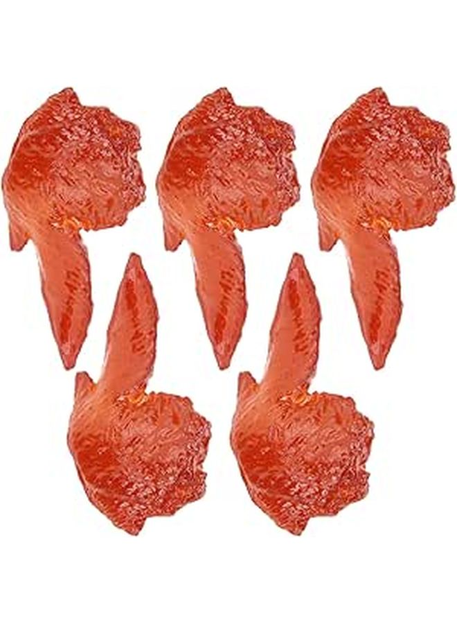 5Pcs Realistic Chicken Wing Food Props For Kitchen Display Home Party Decoration Photography - Image 1