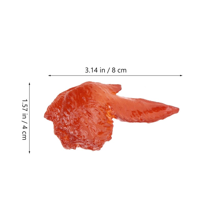 5Pcs Realistic Chicken Wing Food Props For Kitchen Display Home Party Decoration Photography - Image 3