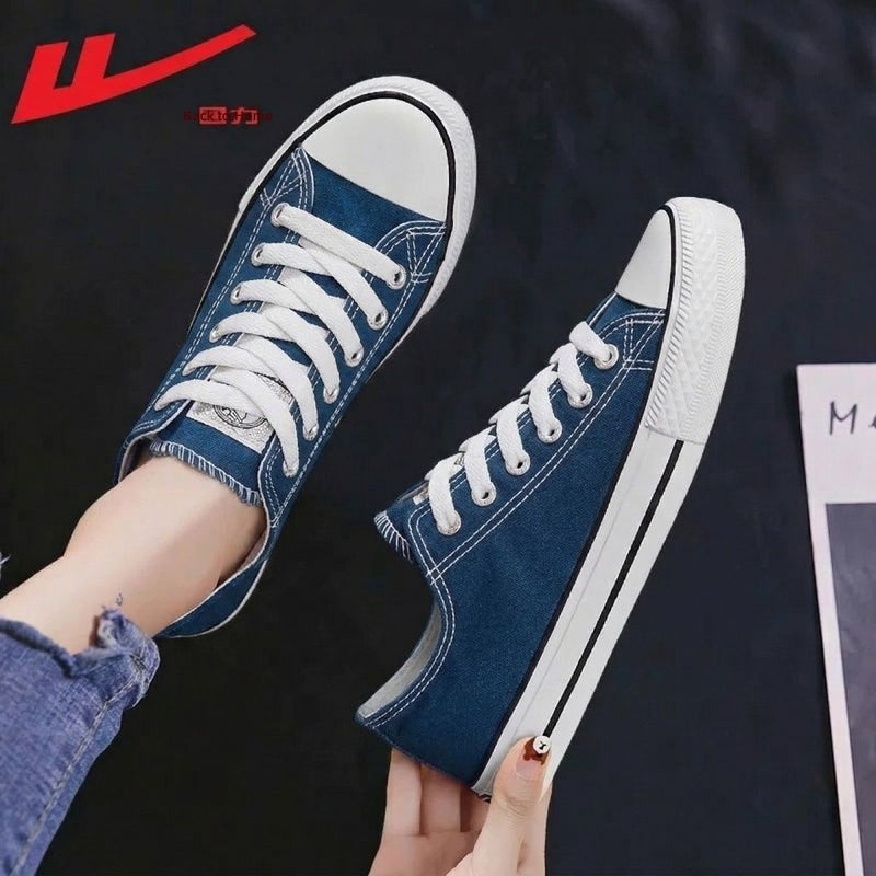 Warrior Men’s canvas shoes, breathable women’s shoes, trendy all‑match casual shoes, thin‑sole single‑layer shoes, Korean style. - Image 3