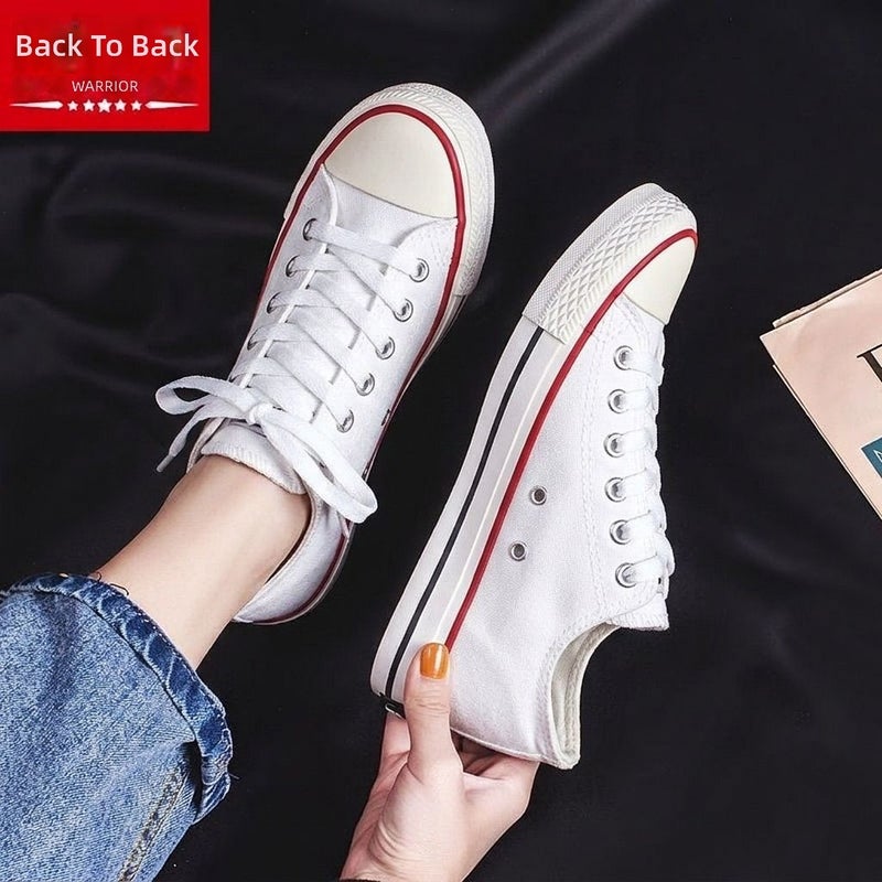 Warrior Men’s canvas shoes, breathable women’s shoes, trendy all‑match casual shoes, thin‑sole single‑layer shoes, Korean style. - Image 4