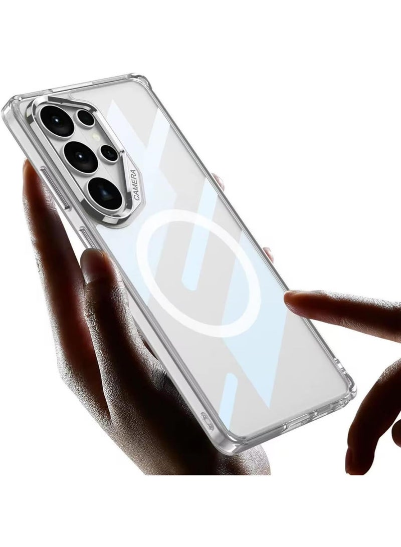 GKK Case for Samsung Galaxy S26 Ultra Magnetic Back Cover Compatible with MagSafe full Camera Protection Luxury Cover، Transparent - Image 5