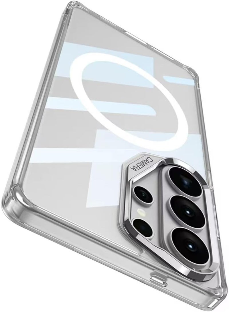 GKK Case for Samsung Galaxy S26 Ultra Magnetic Back Cover Compatible with MagSafe full Camera Protection Luxury Cover، Transparent - Image 2