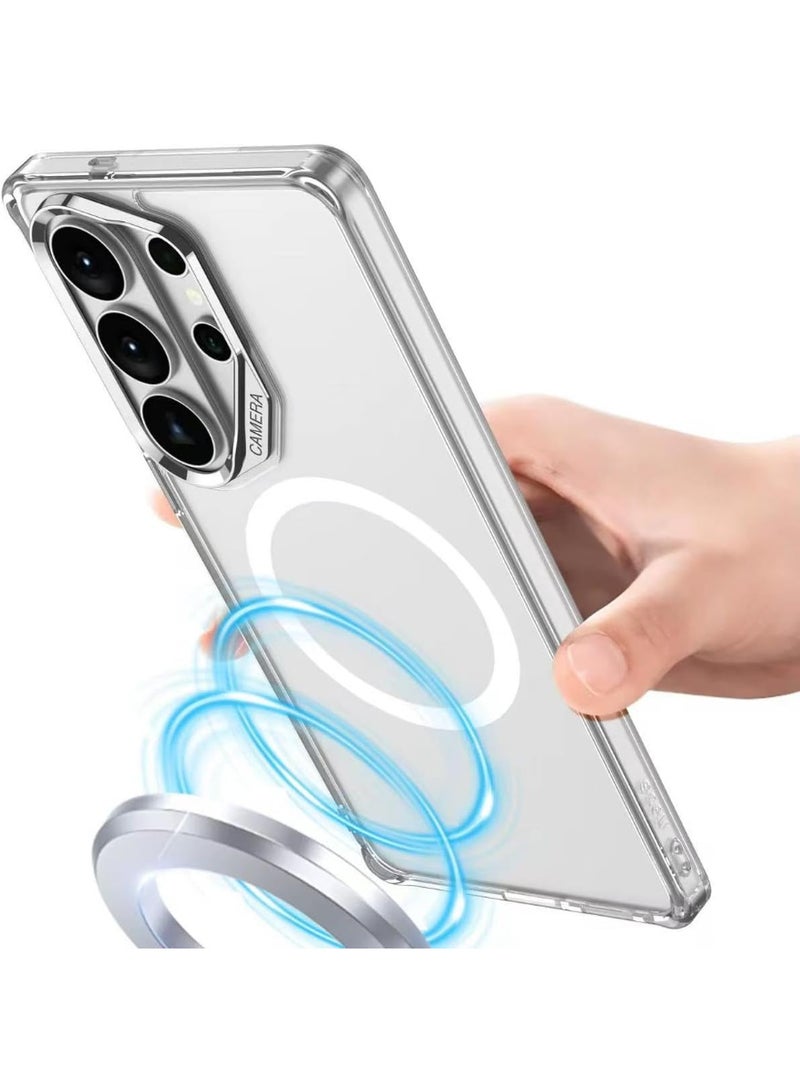 GKK Case for Samsung Galaxy S26 Ultra Magnetic Back Cover Compatible with MagSafe full Camera Protection Luxury Cover، Transparent - Image 3