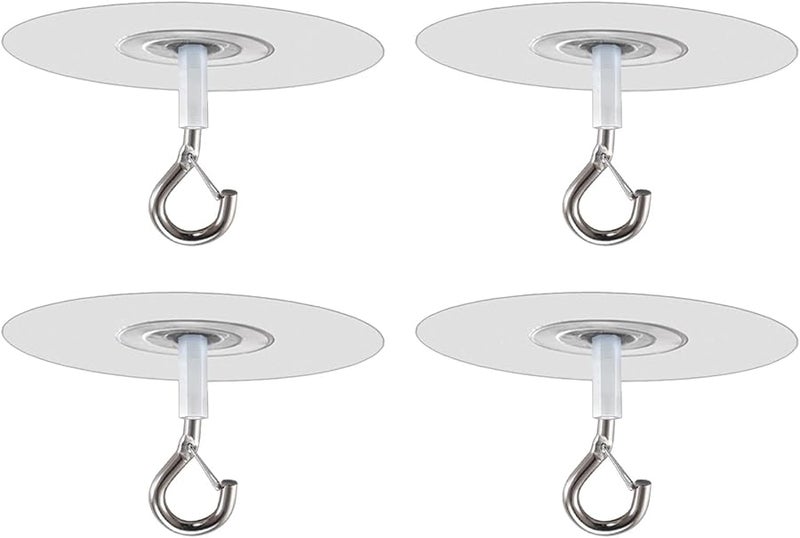 4 Pack Strong Adhesive Ceiling Hooks For Plants Balloons Wind Chimes Multifunctional Hanging - Image 2