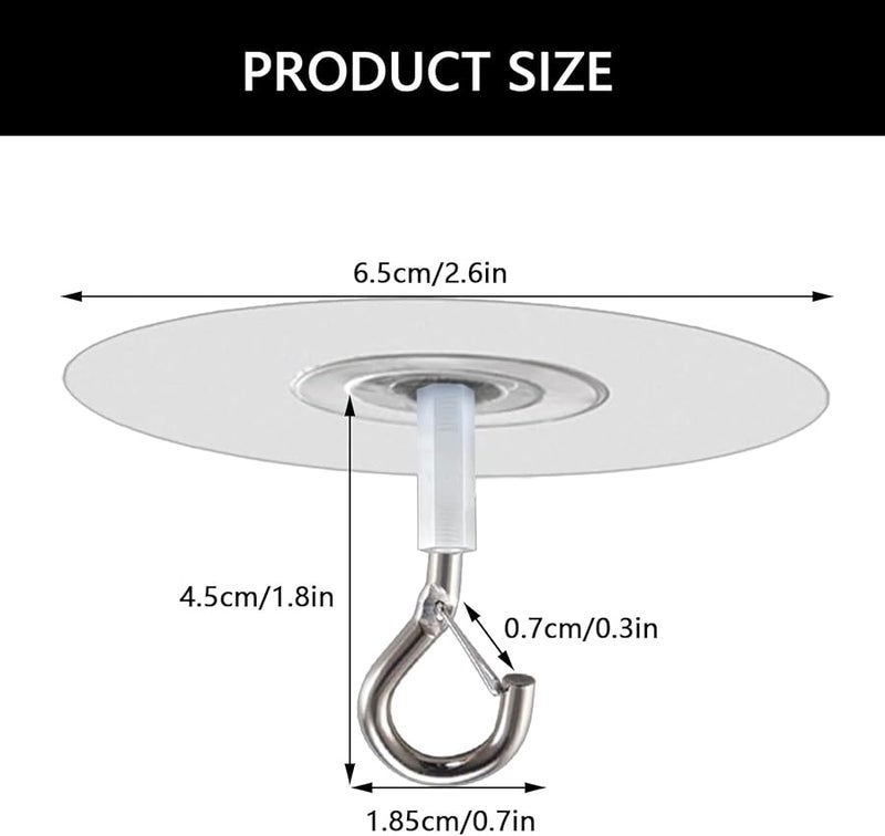 4 Pack Strong Adhesive Ceiling Hooks For Plants Balloons Wind Chimes Multifunctional Hanging - Image 5