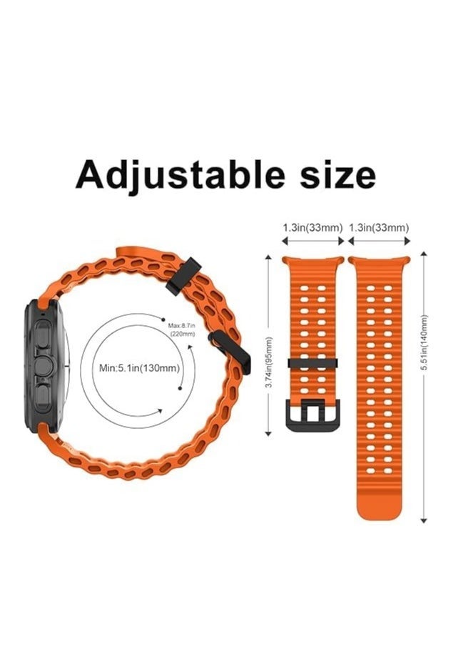 ELTRAZONE Samsung Galaxy Watch 7 Ultra Replacement Strap 47mm – Soft Silicone Adjustable Sport Bracelet Band for Galaxy Watch 7 Ultra – Lightweight, Sweatproof, Skin-Friendly Wristband for Fitness, Gym, Office & Daily Wear – Easy to Install - Image 4