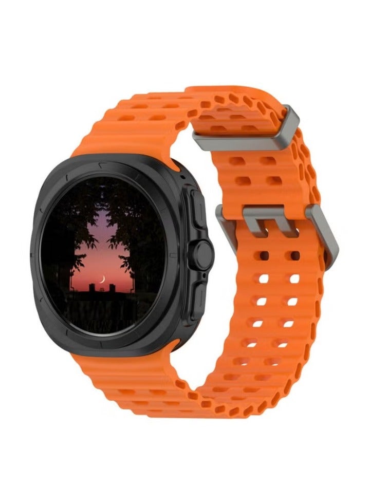 ELTRAZONE Samsung Galaxy Watch 7 Ultra Replacement Strap 47mm – Soft Silicone Adjustable Sport Bracelet Band for Galaxy Watch 7 Ultra – Lightweight, Sweatproof, Skin-Friendly Wristband for Fitness, Gym, Office & Daily Wear – Easy to Install - Image 1