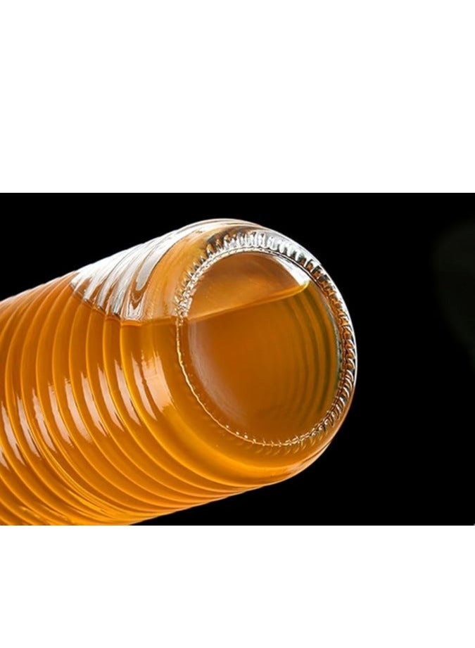 Home zone Set of 6 1L Glass Reusable Swing Lid Water Oil Vinegar Bottle (Lined 6) - Image 4