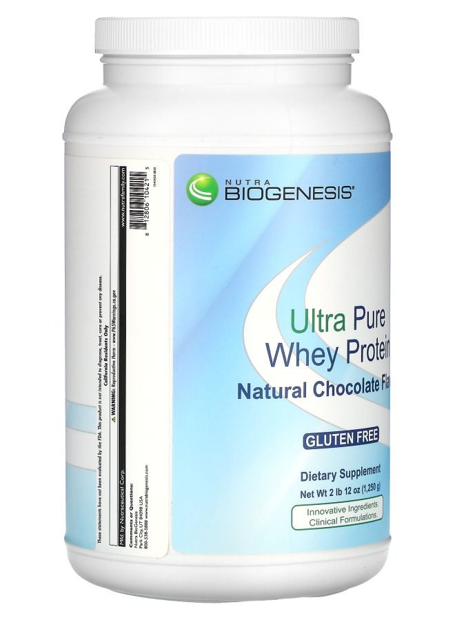 Nutra BioGenesis Ultra Pure Whey Protein Natural Chocolate 2 lb 12 oz (1250 g) - Image 2