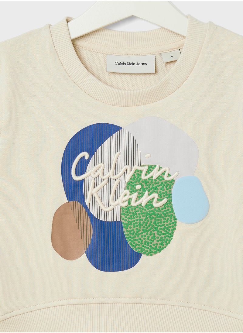 Calvin Klein Jeans Kids Graphic Logo Sweatshirt  - Image 3