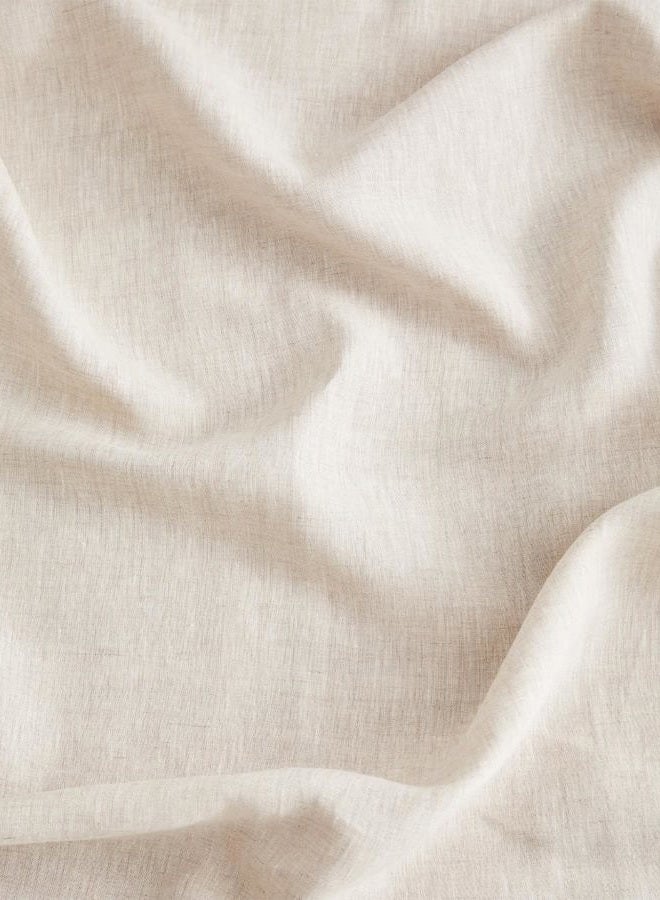 Bed Threads Oatmeal 100% French Flax Linen Fitted Sheet - Image 4