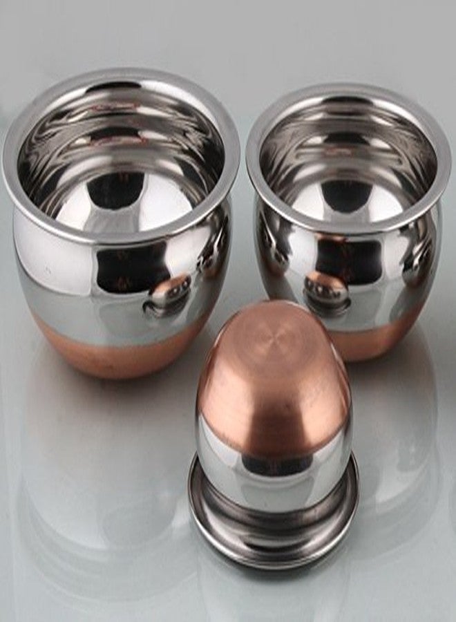 Liolis Stainless Steel Serving Bowls Handi, (400 Ml, 700 Ml, 1200 Ml, 1700 Ml, 2500 Ml, 5 Piece, Silver Stainless Steel) - Image 3