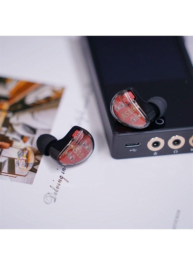 KZ - LINSOUL KZ AS10 5BA HiFi Stereo in-Ear Earphone High Resolution Earbud Headphone 0.75mm 2 pin Cable, Five Balanced Armature Drivers, Noise Cancelling (Mic, Black) - Image 1