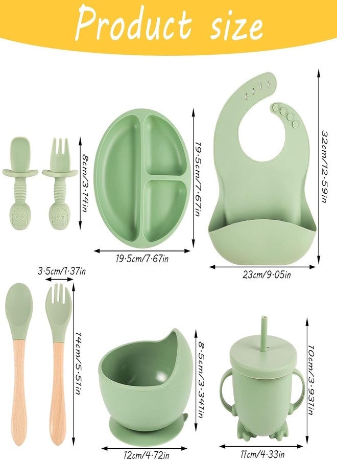 Ladila Silicone Suction Plates Solid for Baby&Toddler|Large Crumb Pouch|Suction Bowl,Cup,Fork,and Spoon Cutlery Set|Easy Wipe Clean|Baby Feeding Sets for Babies and Toddlers (8 Pcs) - Image 2